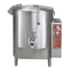 <strong>Identify the piece of equipment shown in each picture. - </strong> A) Large floor-model steam kettle B) Convection steamer C) Small tilt (trunnion) kettle D) Tilting skillet E) Pressure steamer