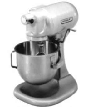<strong>Identify the piece of equipment shown in each picture. - </strong> A) Small table-model mixer B) Large floor-model mixer C) Grinder attachment (on separate motor) D) Rotation chopper