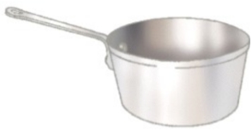 <strong>Identify the piece of equipment shown in each picture. - </strong> A) Saucepan B) Slope-sided sauté pan C) Saucepot D) Straight-sided sauté pan