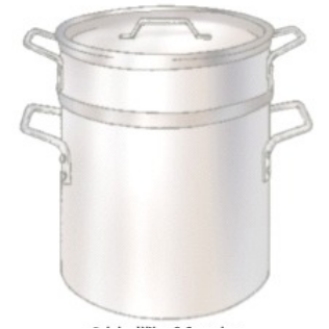 <strong>Identify the piece of equipment shown in each picture. - </strong> A) Double boiler B) Saucepot C) Stockpot D) Brazier