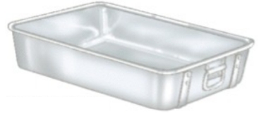 <strong>Identify the piece of equipment shown in each picture. - </strong> A) Sheet pan B) Bake pan C) Hotel pan D) Roasting pan