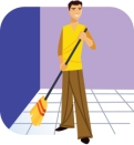 Los quehaceres. Write the name of the chore depicted in each drawing. 1.   2.   3.   4.  <div style=padding-top: 35px> 