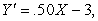 <strong>If a regression equation reads: we know that</strong> A) Y increases 1 unit for every 2 units of increase in X B) Y increases 2 units for every 1 unit of increase in X C) is 3 units lower than X D) the correlation is negative