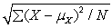 <strong>The standard deviation of a population is</strong> A) B) C) D)