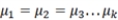 <strong>How is the null hypothesis for the ANOVA test generally stated?</strong> A) dfb = dfw B) C) SST = SSB = SSW D)