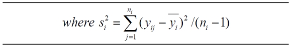 There are four lecture sessions for a Statistics course but all students take common exams. The following table is associated with the average class score in six 40 point quizzes administered during the semester.     Test for equality of means. Take α = 0.001. Answer H<sub>0</sub> is rejected at α = 0.001 or H<sub>0</sub> is not rejected at α = 0.001.<div style=padding-top: 35px> 