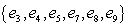 A sample space consists of 10 elementary outcomes e<sub>1</sub>, e<sub>2</sub>, ..., e<sub>10</sub>, whose probabilities are: Suppose A = , B = Calculate: