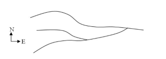 <strong> What direction is the stream flowing in this image?</strong> A) East B) West C) No way to tell