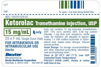 Directions: Calculate the following dosage using the dimensional analysis method.Round mL answers to the nearest tenth unless otherwise indicated Order: Ketorolac 16 mg IV q6h p.r.n.for pain Available: