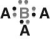 <strong>In the following structure where A and B represent two different elements, the valency of A is ________ and B is ________. </strong> A) one; three B) one; five C) three; five D) eight; eight