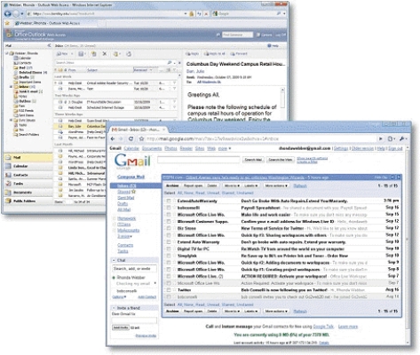 -Gmail, seen in the accompanying figure, is an entirely Web-based e-mail service.