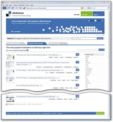 <strong> -The accompanying figure displays the ____ tab on the Delicious home page.</strong> A) Popular Bookmarks B) Fresh Bookmarks C) Popular Tags D) Explore Tags