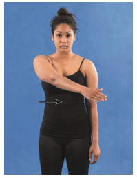 <strong>External shoulder rotation is demonstrated in which of the following figures?</strong> A) B) C) D)