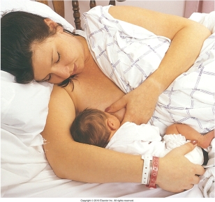 <strong>The nurse is teaching a postpartum patient different holds for breastfeeding. Which of the following figures depicts the football hold frequently used for patients who have had a cesarean birth?</strong> A) B) C) D)
