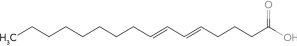 <strong>Predict the structure of a fatty acid that is trans 18:2 ( \Delta <sup>9,11</sup>).</strong> A) B) C) D)