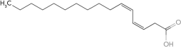<strong>Using common nomenclature, name the following fatty acid. </strong> A) trans 16:2 ( \Delta <sup>11,13</sup>) B) cis 16:2 ( \Delta <sup>11,13</sup>) C) trans 16:2 ( \Delta <sup>3,5</sup>) D) cis 16:2 ( \Delta <sup>3,5</sup>)