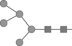 <strong>The glycan fragment shown on the right has been cleaved by glycosylase enzymes, and HPLC analysis has produced the peaks 1 to 6. Which of the following fragments corresponds to peak 5?</strong> A) B) C) D)