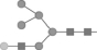 <strong>The glycan fragment shown on the right has been cleaved by glycosylase enzymes, and HPLC analysis has produced the peaks 1 to 6. Which of the following fragments corresponds to peak 5?</strong> A) B) C) D)
