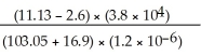 ________ significant figures should be retained in the result of the following calculation.