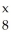 <strong>In the symbol below,x = ________. O</strong> A)17 B)8 C)6 D)7 E)not enough information to determine