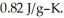How many joules of heat are absorbed when the temperature of a 13.9 g sample of CaCO<sub>3</sub> (s)increases from to Specific heat of calcium carbonate is