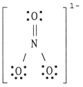 The formal charge on nitrogen in NO<sub>3</sub><sup>-</sup> is ________,where the Lewis structure of the ion is: