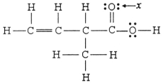 <strong>The hybridization of the oxygen atom labeled x in the structure below is ________. </strong> A)sp B)sp<sup>2</sup> C)sp<sup>3</sup> D)sp<sup>3</sup>d E)sp<sup>3</sup>d<sup>2</sup>