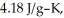 The enthalpy change for converting 1.00 mol of ice at -25.0 °C to water at 50.0 °C is The specific heats of ice,water,and steam are and respectively.For O,Δ = 6.01 kJ/mol,and .
