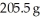 How much sodium nitrate (g)is in a sample of solution that is 27.1% by mass?