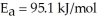 What is the magnitude of k for a first-order reaction at 75.0 °C if and rate constant is 1.35 × at 25.0 °C?