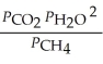 <strong>The expression for for the reaction below is ________. 4CuO (s)+ CH<sub>4</sub> (g) CO<sub>2</sub> (g)+ 4Cu (s)+ 2H<sub>2</sub>O (g)</strong> A) B) C) D) E)