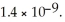 The base-dissociation constant,K<sub>b</sub>,for an unknown base is The acid-dissociation constant,K<sub>a</sub>,for the conjugate ion is ________.