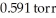 <strong>What is the total pressure (torr)inside a container that contains a gas at 3.18 × 10<sup>3</sup> ppm where its partial pressure is ?</strong> A)5.38 × 10<sup>-3</sup> B)1.86 × 10<sup>-4</sup> C)1.88 × 10<sup>3</sup> D)1.86 × 10<sup>-10</sup> E)1.88 × 10<sup>9</sup>