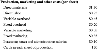 1.       Therefore, SportsCards should accept the special order from Zip Cereal since the sales price per set ($0.85) exceeds the relevant cost per set ($0.75). 2.SportsCards succeeds by developing new customers and keeping costs down.Also, a critical success factor is the firm's ability to negotiate licensing agreements with the major leagues and the players.The special order with Zip Cereal Inc.is a competitively important decision because it will help SportsCards to have its product distributed widely among its key customers.Promotion of the brand name is a key success factor for SportsCards, and this special order is one important way to accomplish that.