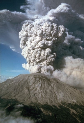 <strong>Below is a picture of Mt. St. Helens volcano What is the usual cause for such events?</strong> A) location near a plate boundary B) location in earth's interior C) interaction of the hydrosphere and the atmosphere D) earthquakes