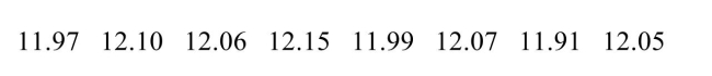<strong>A machine that fills beverage cans is supposed to put 12 ounces of beverage in each can. The amounts measured in a simple random sample of eight cans are: The following is a dotplot for these data. Is it reasonable to assume the conditions for performing a hypothesis Test are satisfied? </strong> A) No B) Yes