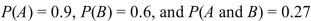 <strong>Let A and B be events with . Are A and B mutually exclusive?</strong> A) No B) Yes