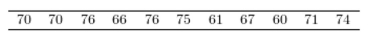 <strong>For the data set below, find the third quartile. </strong> A) 66 B) 52.5 C) 60 D) 75