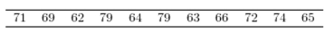 <strong>For the data set below, find the IQR. </strong> A) 10 B) 17 C) 64 D) 74