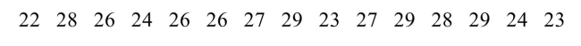 The owners of a coffee stand hypothesize that the median number of sales during the hour from 10:00 AM to 11:00 AM is 25. They tabulated the following random sample of the number of sales during the time period.   Use the   level of significance and provide the following to provide the following information: a. State appropriate null and alternate hypotheses. b. Compute the test statistic. c. Find the critical value. d. State a conclusion.<div style=padding-top: 35px> 