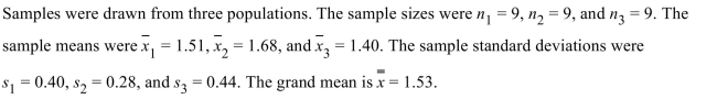 <strong> How many degrees of freedom are there for SSTr.</strong> A) 2 B) 3 C) 24 D) 23
