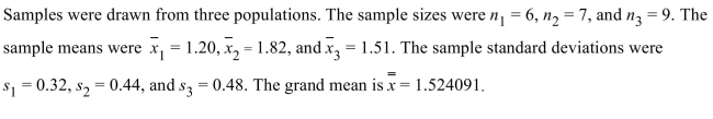 <strong> How many degrees of freedom are there for SSE.</strong> A) 3 B) 18 C) 2 D) 19