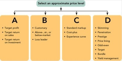 Figure 14-2 -Figure 14-2 above represents the four approaches to selecting an appropriate price level.Box B represents which approach?