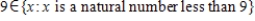 <strong>Use or in blank place to indicate whether the given object is an element of the given set. </strong> A) B)