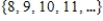 <strong>Write the following set a second way. </strong> A) B) C) D) E)