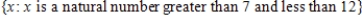 <strong>Write the following set a second way. </strong> A) B) C) D) E)