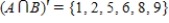 <strong>Assume that , and that U is the universal set of natural numbers less than 11. Find . </strong> A) B) C) D) E)