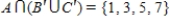 <strong>Assume that , , and that U is the universal set of natural numbers less than 11. Find . </strong> A) B) C) D) E)