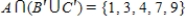 <strong>Assume that , , and that U is the universal set of natural numbers less than 11. Find . </strong> A) B) C) D) E)
