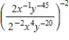 Compute and simplify so that only positive exponents remain. ​   ​